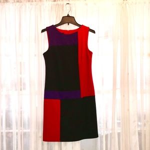 AGB Sheath Dress Red,Purple,Black sz 6